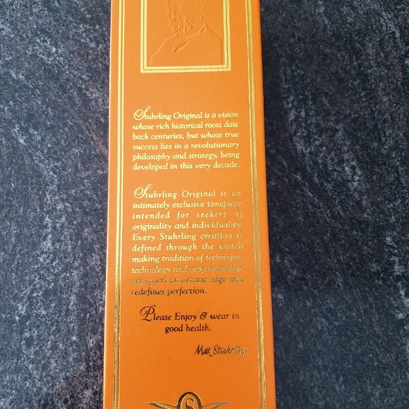 [NEW] Stuhrling Original - Swiss Quartz Watch - Gold Face - Box Set - Picture 10 of 11